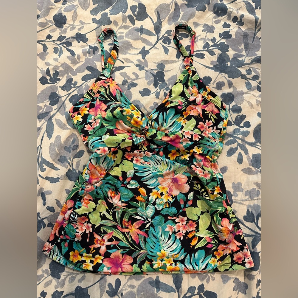 Tommy Bahama Floral Swim Top Large